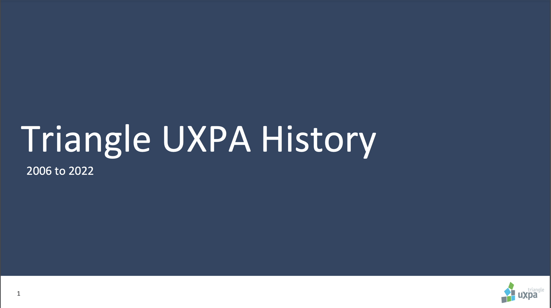 Triangle UXPA History PDF