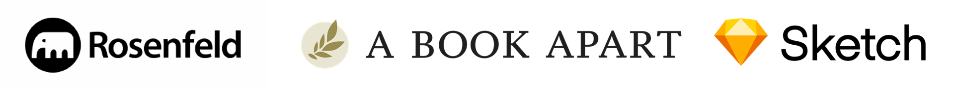 Rosenfeld, A Book Apart and Sketch logos